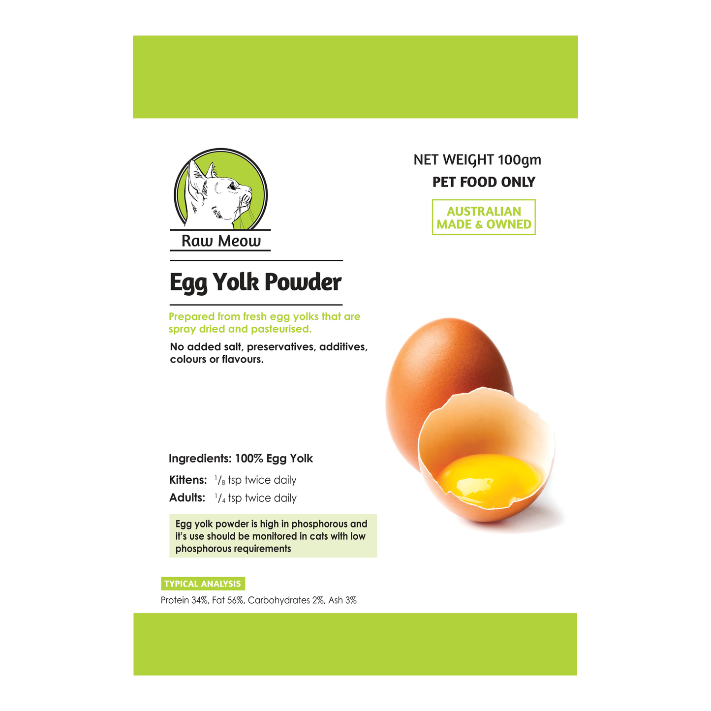 Hairball prevention - Egg Yolk Powder