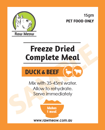 Freeze Dried Complete Raw Meal