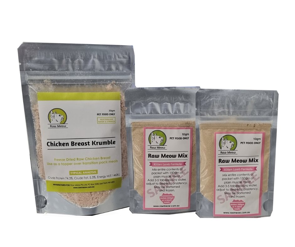 Raw Meow Mix - Adult & Kitten Transition Packs