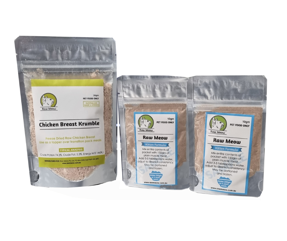 Raw Meow Mix - Adult & Kitten Transition Packs