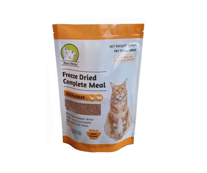 Freeze Dried Complete Raw Meal - Duck & Beef